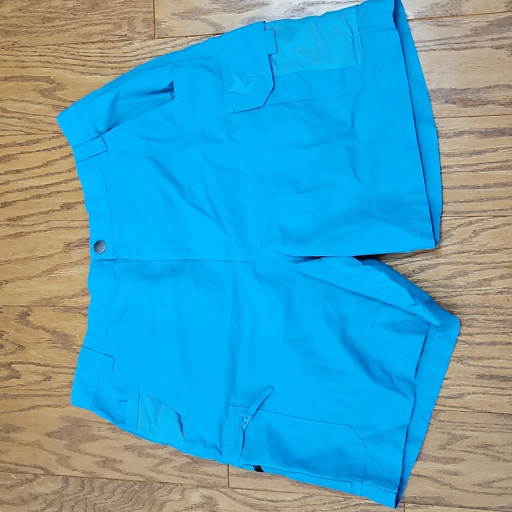 Reel Legends Mens Solid Tarpon Quick Dry 7" Cargo Shorts |Size L - Picture 2 of 6